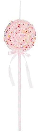 Light Pink Beaded Lollipop Pick Christmas Candy Cane La