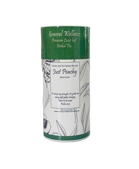 Herbal Honey -Just Peachy- Premium Loose Leaf Herbal Tea- Energizing Oolong Peach Ginger Tea - Natural Energy Elevate, Premium Loose Leaf Blend - 2 oz 826800108