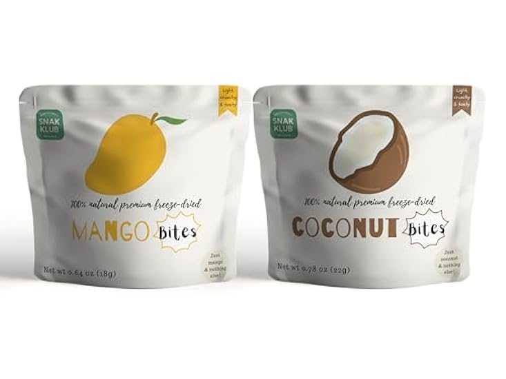 Snakklub Mango/Coconut Duos – Single-Serve Freeze-Dried