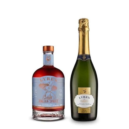 Lyre´s Amalfi Spritz Grande Set - Non-Alcoholic Spirit Set (Pack of 2) | Italian spritz (Orange Spritz Style) & Classico Grande (Sparkling Wine Style) | 23.7 fl oz x 1 + 25.4 fl oz x 1 692047038