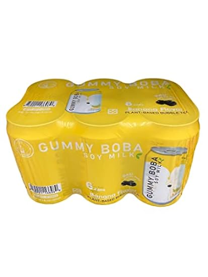 O´s Banana Soy Milk Boba Can Plant Plant-Based Bubble Tea - (10.7 fl oz x 6 can) (pack of 4) (total 24 can) 966539773