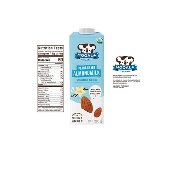 Mooala – Organic Vanilla Bean Almondmilk, 33.8 oz (Pack of 6) – Shelf-Stable, Non-Dairy, Gluten-Free, Vegan & Plant-Based Beverage 871681671