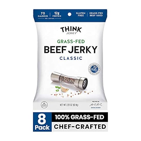 Think Jerky, Classic Carne de res Jerky (2.2 Ounce bols