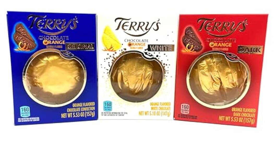 Terry´s Chocolate Oranges 3-Flavor Variety: Two 5.53 oz Packages Each of Dark, Milk, and Blanco in a NegroTie Box (6 Items Total) 990114717