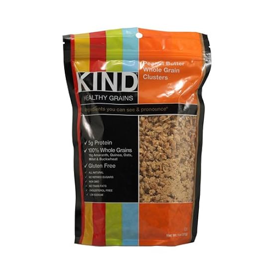 Kind Fruit and Nut Bars - Kind Healthy Grains Peanut Butter Whole Grain Clusters - 11 oz - Case of 6 770400761