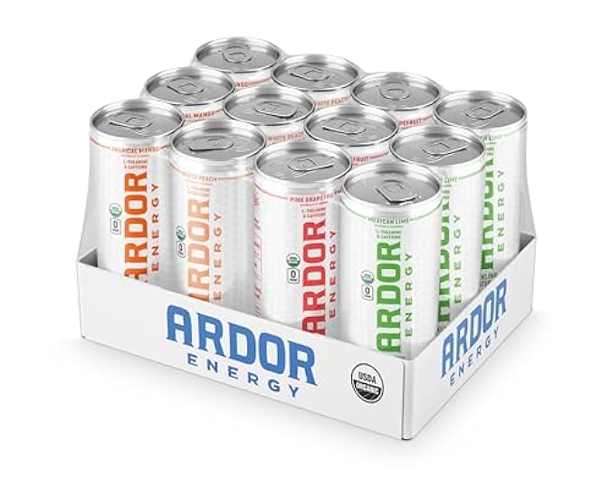 ARDOR ENERGY Sparkling Water TROPICAL variety 12 pack w
