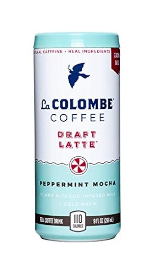 La Colombe Peppermint Mocha Draft Latte 12 pack, Cold-Pressed Espresso And Frothed Milk, Chocolate negro Made With Real Ingredients Grab And Go Café 395594709