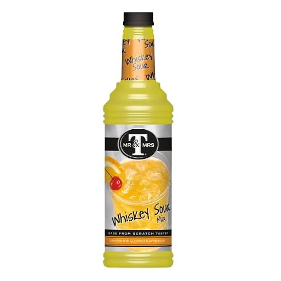 Mr. & Mrs. T Whiskey Sour Mix, 33.81-Ounce Bottles (Pac