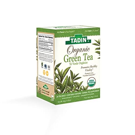 Tadin Herb and Tea Organic Verde Tea, Contains Caffeine