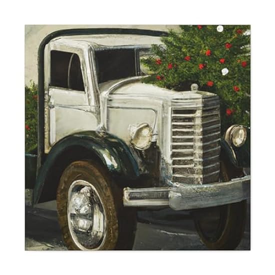 Vintage Christmas Delivery - Canvas 30″ x 30″ / Premium