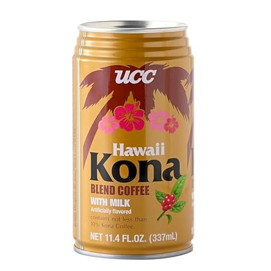 UCC Hawaii Kona Café Blend With Milk, Ready To Drink Ca