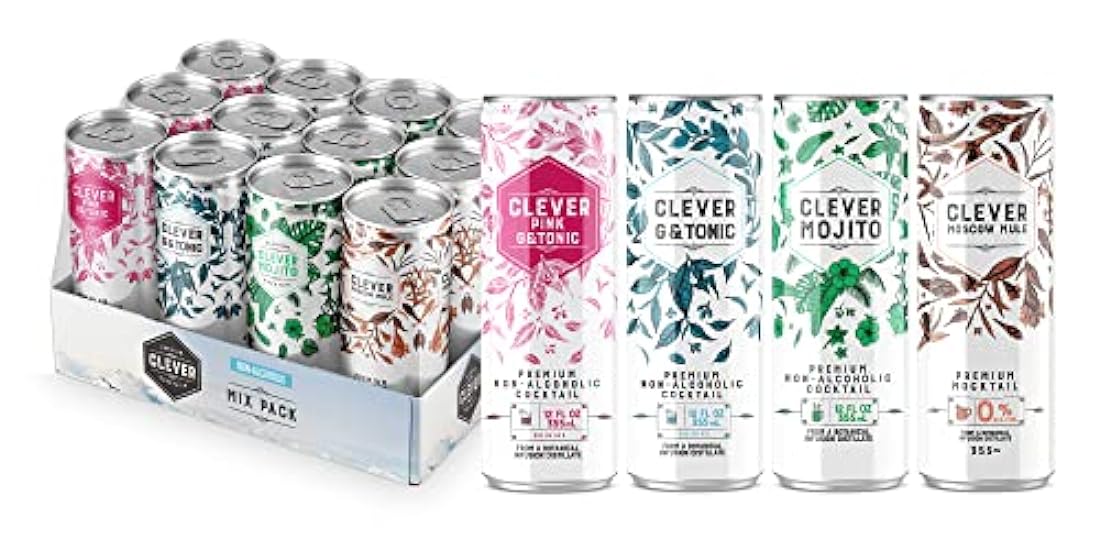 Clever No alcohólico Mocktails - Variety Pack - Pack of