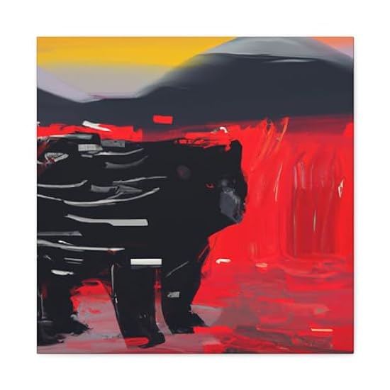Asiatic Negro Bear Painting - Canvas 20″ x 20″ / Premiu