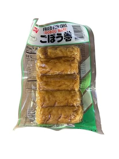 Shirakiku Fried Fish Cake Gobo Maki Tempura - A Japanese Culinary Delight (Frozen) – 5.29 Oz (pack of 6) 452120200