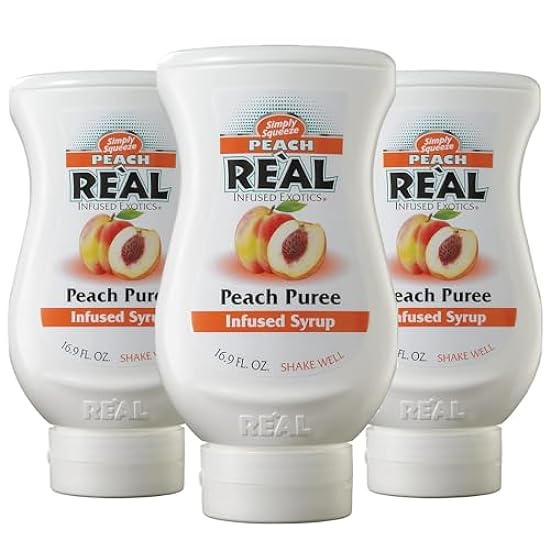 Reàl Infused Exotics Simply Squeeze 3 Pack Peach Puree 