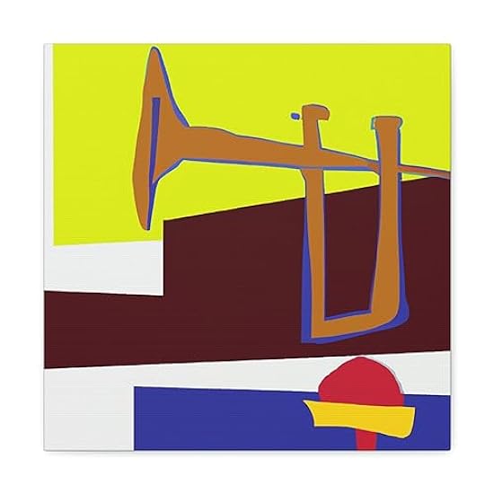 Trombone Simplicity - Canvas 16″ x 16″ / Premium Galler