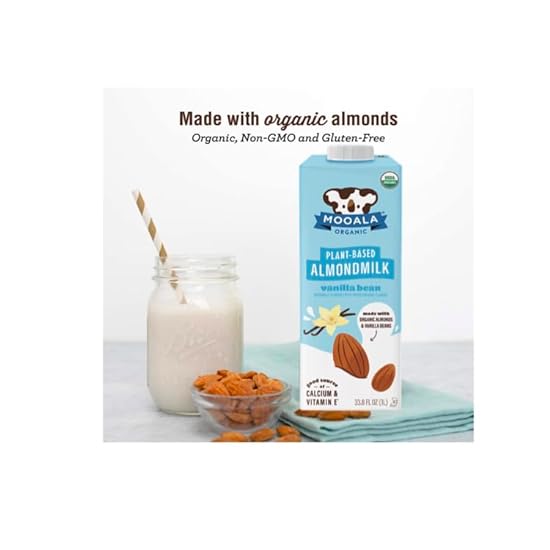 Mooala – Organic Vanilla Bean Almondmilk, 33.8 oz (Pack of 6) – Shelf-Stable, Non-Dairy, Gluten-Free, Vegan & Plant-Based Beverage 418322321