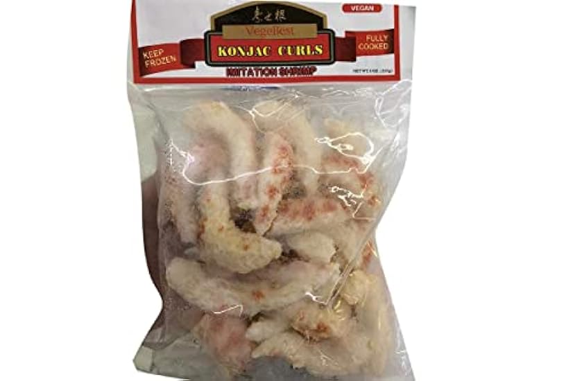 Frozen Vegetarian Kojac Curls - Non Gmo - (Soy Bean Imitation Shrimp) By VegeBest - 8oz (Pack of 4) 565681365