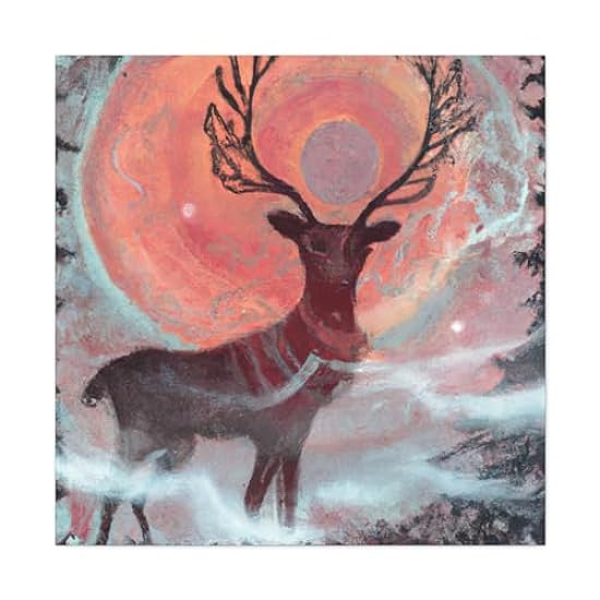 Reindeer in Baroque - Canvas 36″ x 36″ / Premium Galler