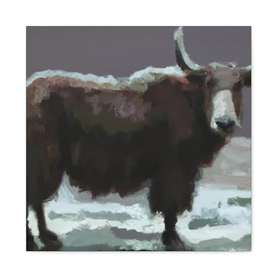 Yaks in Post-Impressionism - Canvas 20″ x 20″ / Premium