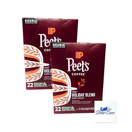 Peet´s Holiday Blend Café K Cups with Stone Cove f
