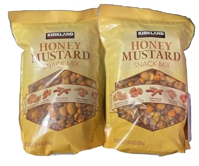 Kirkland Honey Mustard Snack Mix, Pack of 2, Bundled wi