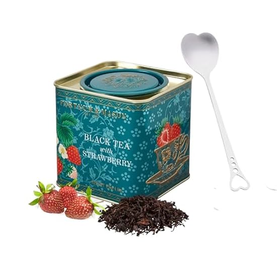 Luxury Fortnum & Mason Strawberry Tea Tin, 125g Loose Leaf Tea with Tea Spoon, British Tea Gift 436057482