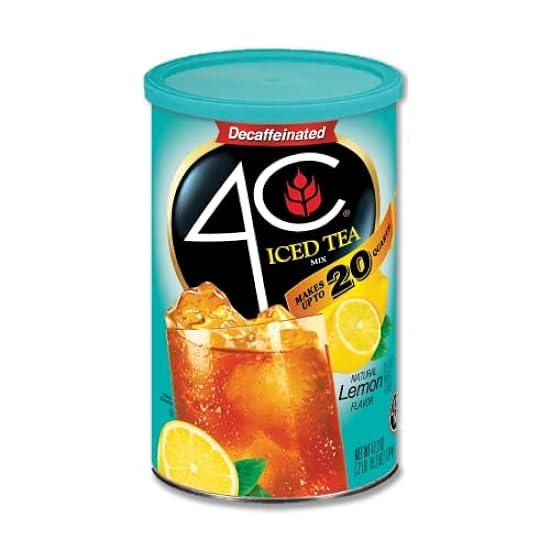 4C Powdered Drink Mix Cannisters, Decaffeinated Iced Te
