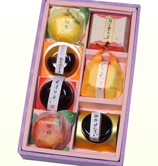 Mayca Moon WAGASHI Gift Box MIYAKO Assorted Japanese sweets Varied dessert set Yokan Jelly etc.. (Fall & Winter Ver.) 979224742