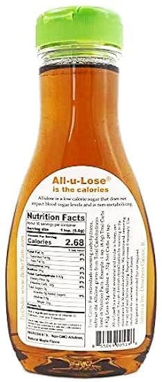 Maple Syrup All-u-Lose, Natural, Non-GMO, Low Carbs & Calories made with Allulose (4 Pack) 168200519