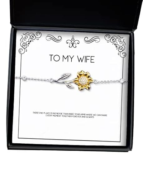 Take Thai Real Origin Perfect Wife, There´s no Place I´d Rather be Than Inside Your arms Where we can Share, Gag Christmas Sunflower Bracelet from Wife 483946474