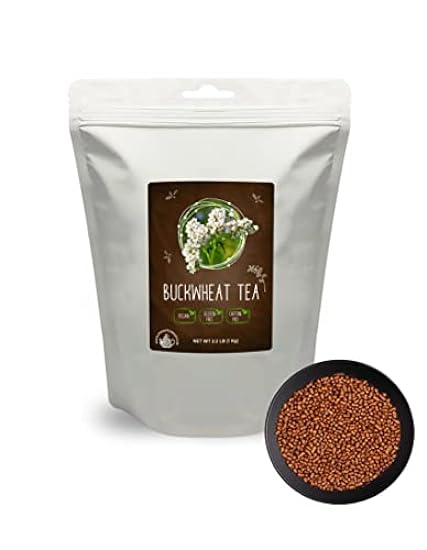 Tartary Buckwheat Tea Premium Grade Roasted Non-GMO, Gluten-Free, Vegan, Caffeine-Free (NET WT 2.2 LB (1 KG)) 240830098