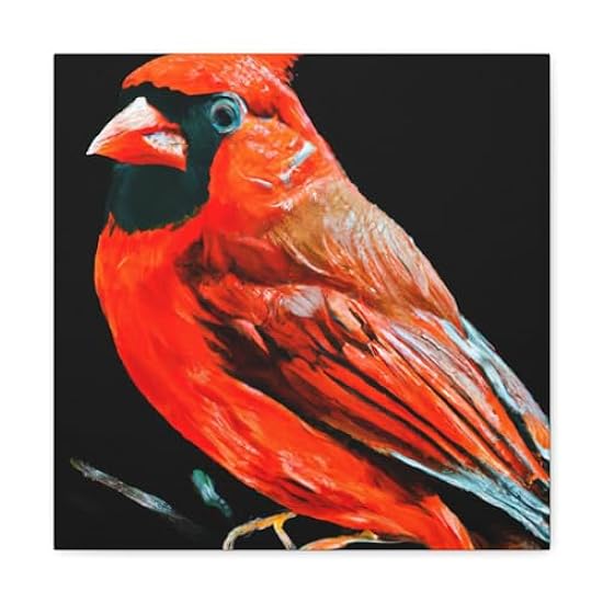 Northern Cardinal Splendor - Canvas 16″ x 16″ / Premium