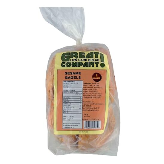 Great Low Carb Bread Co. - Sesame Bagels - 3 bolsas 696473173