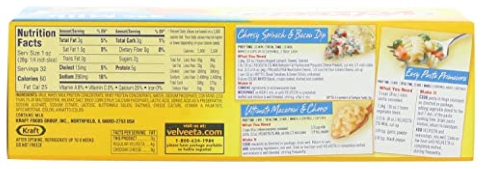Kraft Velveeta with 2% Milk Cheese, 32 Oz (2pk) by Velveeta 316353516