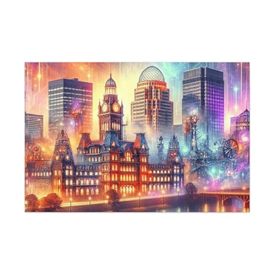 Mechanical Marvels of Louisville - Canvas 48″ x 32″ / 1