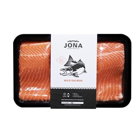 JONA Wild Salmon Fillet Tray Packed - 3 count - 8 Ounce Filet - Kosher Certified Wild Salmon 495183485