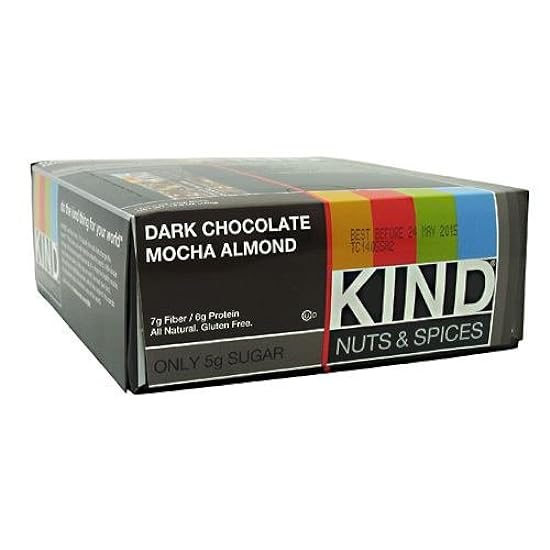 Kind Snacks - Kind Nuts & Spices, Chocolate negro Mocha Almond - 1.4oz each - Box of 12 - SUMMER BUNDLE WITH COLD PACK - 2 Boxes - (Product image may vary based on Manufacturer´s updates) 120888744