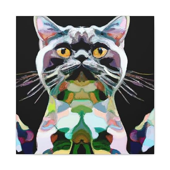 Lavish Feline Splendor - Canvas 20″ x 20″ / Premium Gal