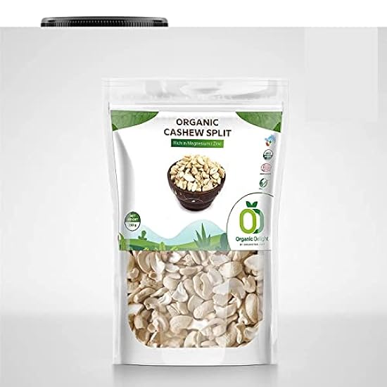 Organic Natural 250g Split Cashews | Crunchy Cashew 2 Piece Split Nut, Big Size, (Kaju 2 Tukda) Dry Fruit,250gm Nutritious & Delicious | Sin gluten | Source of Minerals & Vitamins 832911401