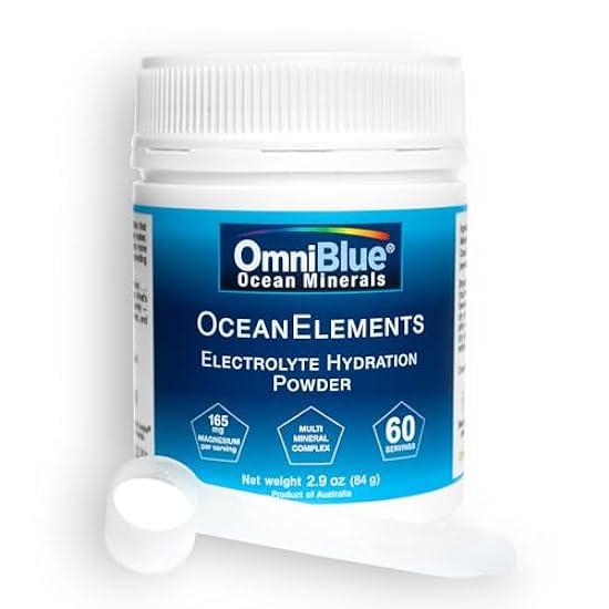OceanElements Electrolyte Hydration Powder (2.9 oz) - Sin azucar - No Carbs - No Calories - No Artificial Anything, Low Sodium | Concentrate | Powdered Ocean Minerals | Full spectrum minerals | Natural 376833897