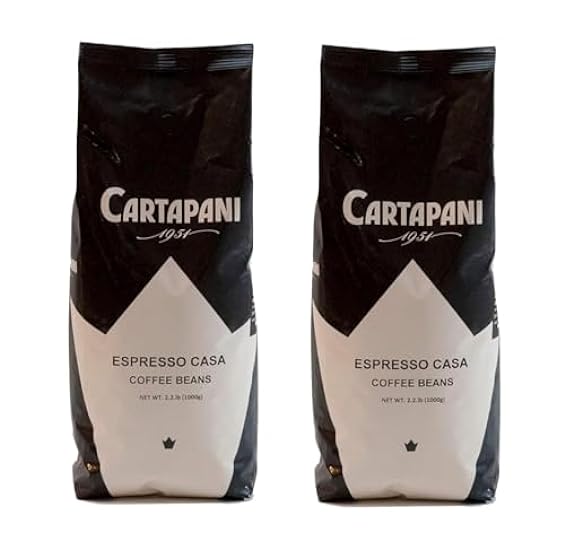 Caffè Cartapani Espresso Casa, Pack of 2, Italian Espre