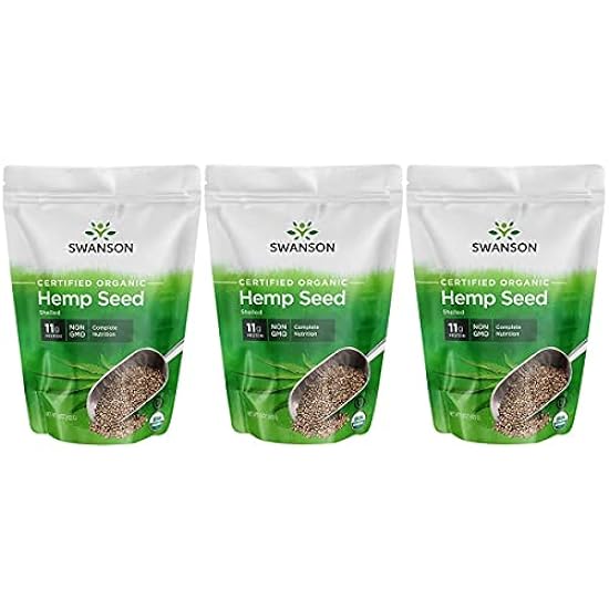 Swanson Certified Organic Hemp Seed Shelled 15 Ounce (4