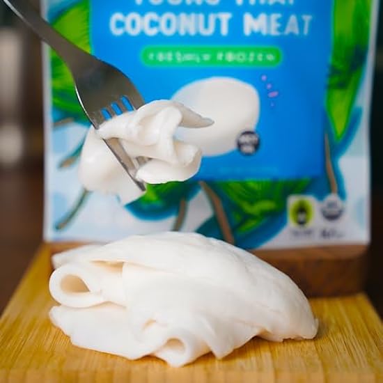 Copra Organic Frozen Coconut Meat (100% Young Coconut Frozen In Hours of Harvest) | Sin gluten, Non GMO, Vegan, Dairy Free, Sin azucar Added, No Preservatives (Case of 10 x 1lb bolsas) 991824121