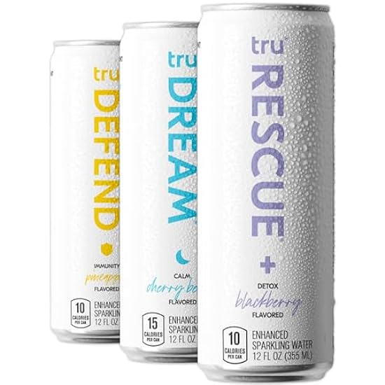 Tru Recovery Seltzer, Variety Flavored Sparkling Water 