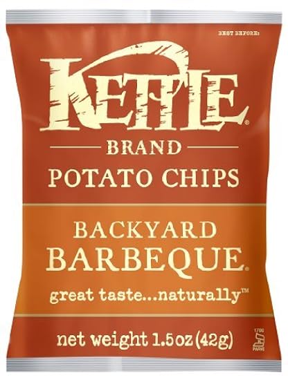 Kettle Brand Potato Chips, Backyard Barbeque, 1.5-Ounce