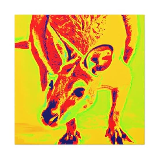Wallaby in Pop Art - Canvas 36″ x 36″ / Premium Gallery Wraps (1.25″) 71296090