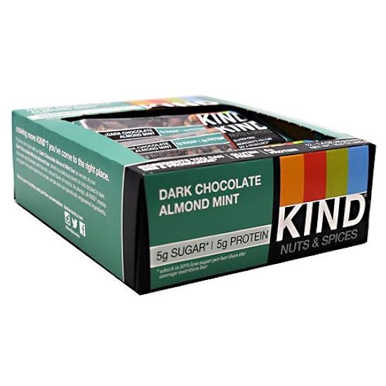Kind Snacks - Kind Nuts & Spices, Chocolate negro Almond Mint - 1.4oz each - Box of 12 - SUMMER BUNDLE WITH COLD PACK - 3 Boxes - (Product image may vary based on Manufacturer´s updates) 403009457