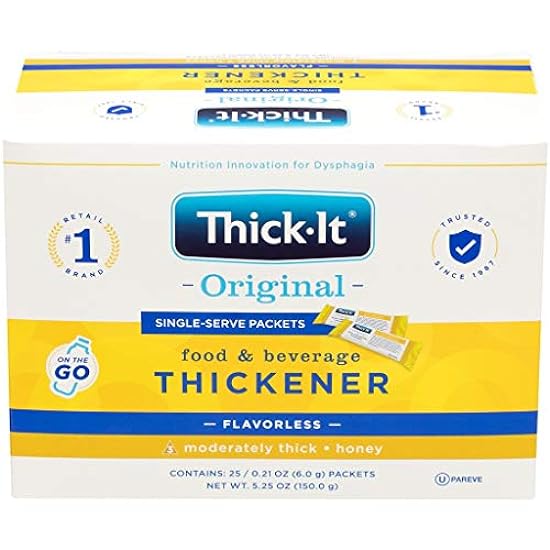 Thick-It Original Food Beverage Thickener Single Serve Paquetes, Moderately Thick, 6g Packet (Value Pack Of 200) 319966085