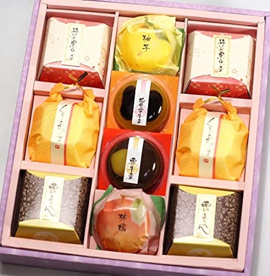 Mayca Moon WAGASHI Gift Box MIYAKO Assorted Japanese sweets Varied dessert set Yokan Jelly etc.. (Fall & Winter Ver.) 979224742